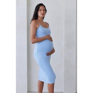 Bumpsuit Maternity The Brigitte Blue Midi Dress Size Large